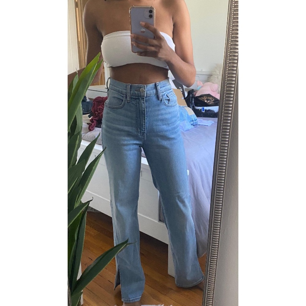 High waisted jeans